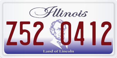 IL license plate Z520412