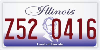 IL license plate Z520416