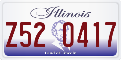 IL license plate Z520417