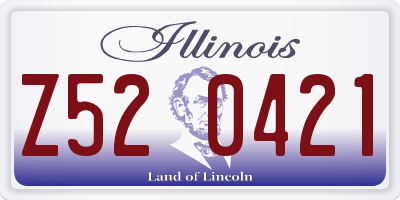 IL license plate Z520421