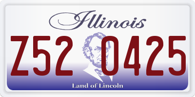 IL license plate Z520425
