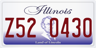 IL license plate Z520430