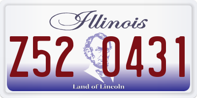 IL license plate Z520431