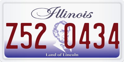 IL license plate Z520434