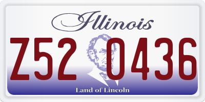 IL license plate Z520436