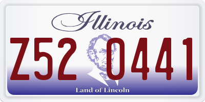 IL license plate Z520441