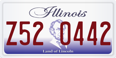IL license plate Z520442
