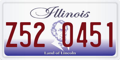 IL license plate Z520451