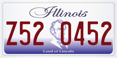 IL license plate Z520452