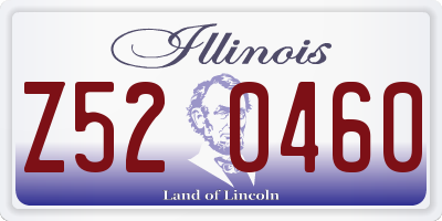 IL license plate Z520460