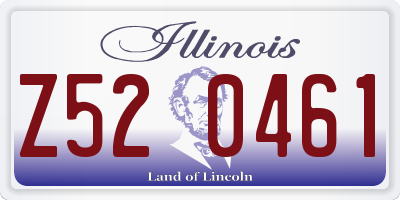 IL license plate Z520461