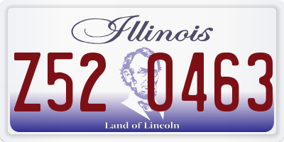 IL license plate Z520463