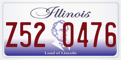 IL license plate Z520476