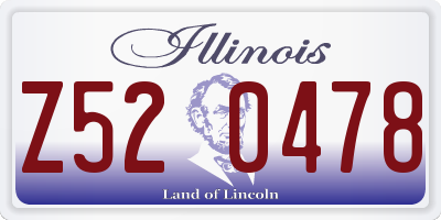 IL license plate Z520478