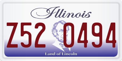 IL license plate Z520494