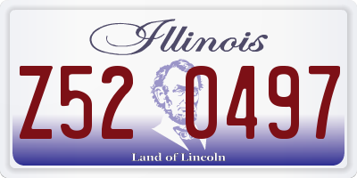 IL license plate Z520497