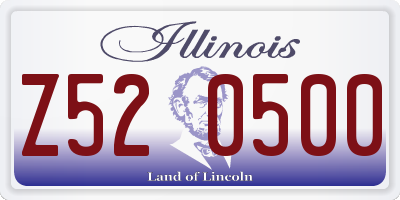 IL license plate Z520500