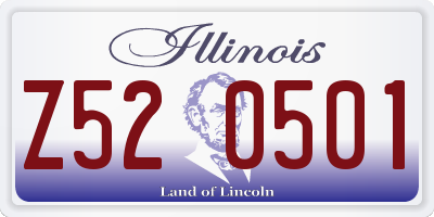IL license plate Z520501