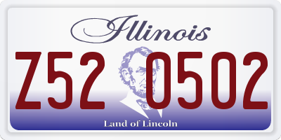 IL license plate Z520502