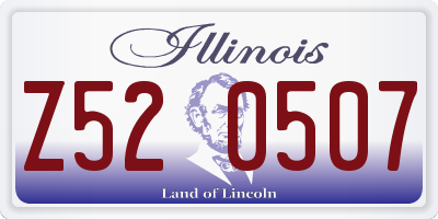 IL license plate Z520507