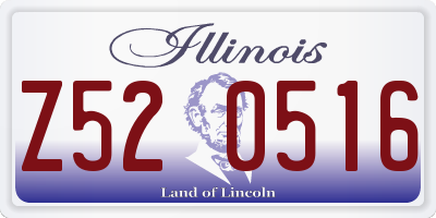 IL license plate Z520516