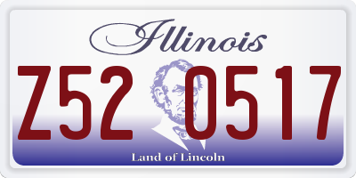 IL license plate Z520517