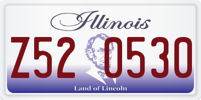 IL license plate Z520530