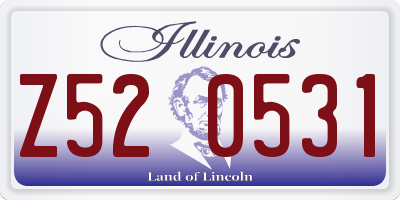 IL license plate Z520531