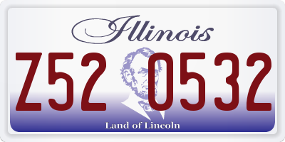 IL license plate Z520532