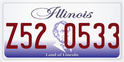 IL license plate Z520533