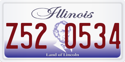 IL license plate Z520534