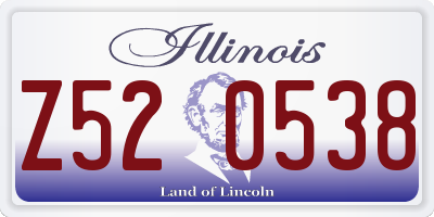 IL license plate Z520538