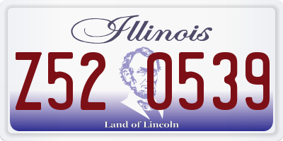 IL license plate Z520539