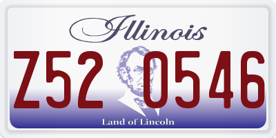 IL license plate Z520546