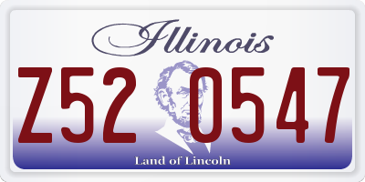 IL license plate Z520547