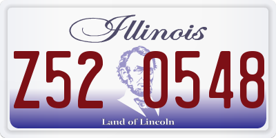IL license plate Z520548