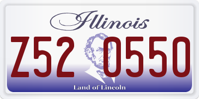 IL license plate Z520550
