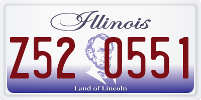 IL license plate Z520551