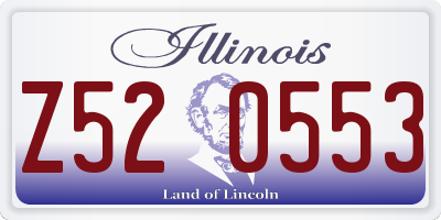 IL license plate Z520553