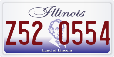 IL license plate Z520554