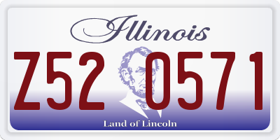 IL license plate Z520571