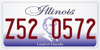 IL license plate Z520572