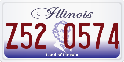 IL license plate Z520574