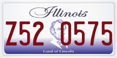 IL license plate Z520575