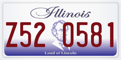 IL license plate Z520581