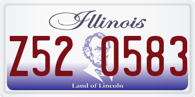IL license plate Z520583
