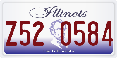 IL license plate Z520584
