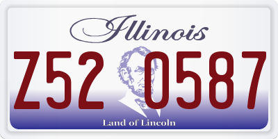 IL license plate Z520587