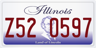 IL license plate Z520597