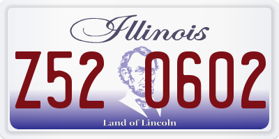 IL license plate Z520602
